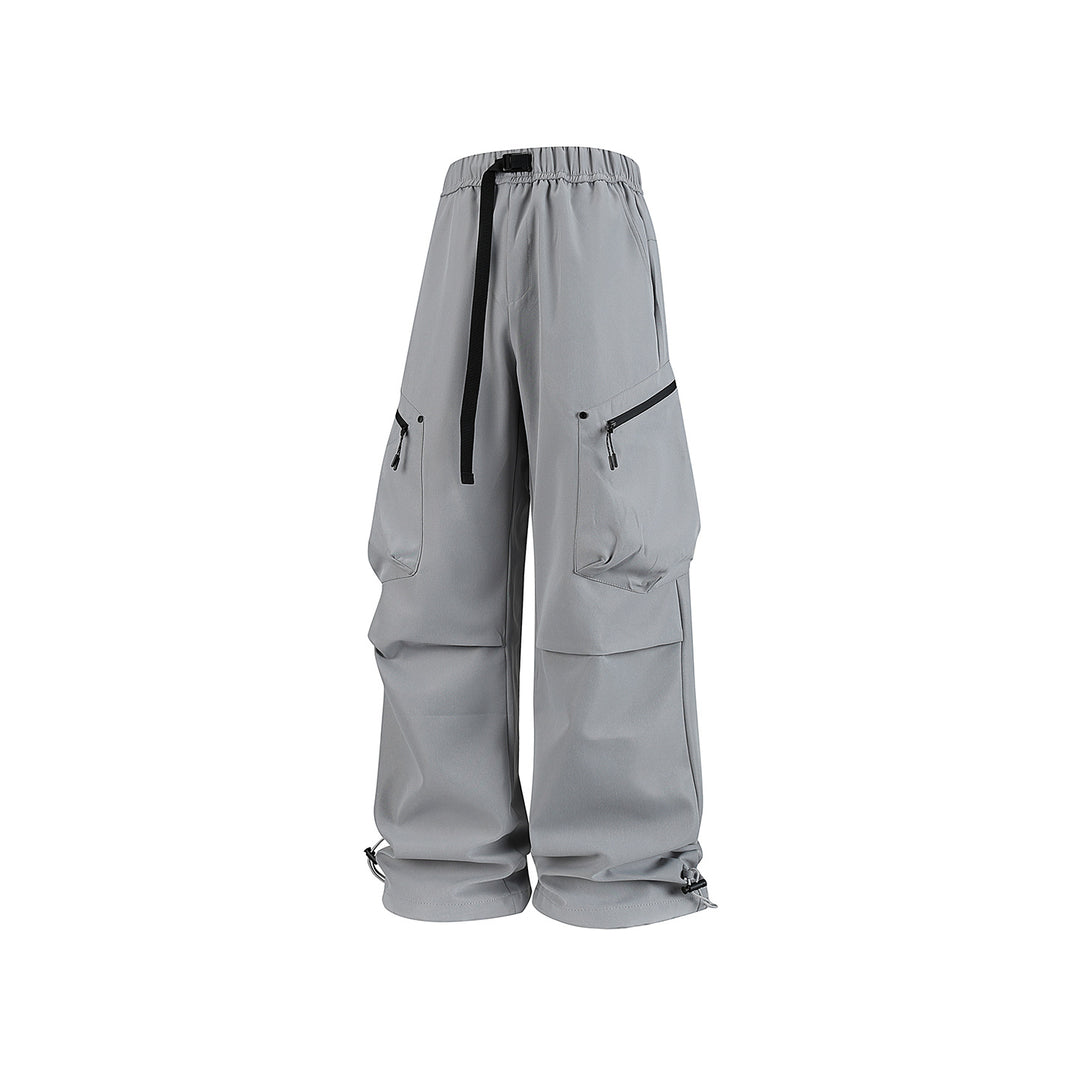 Herren Weite Utility‑Cargohose mit elastischem Bund, Reißverschluss‑Taschen und verstellbarem Saum Echo Archiv