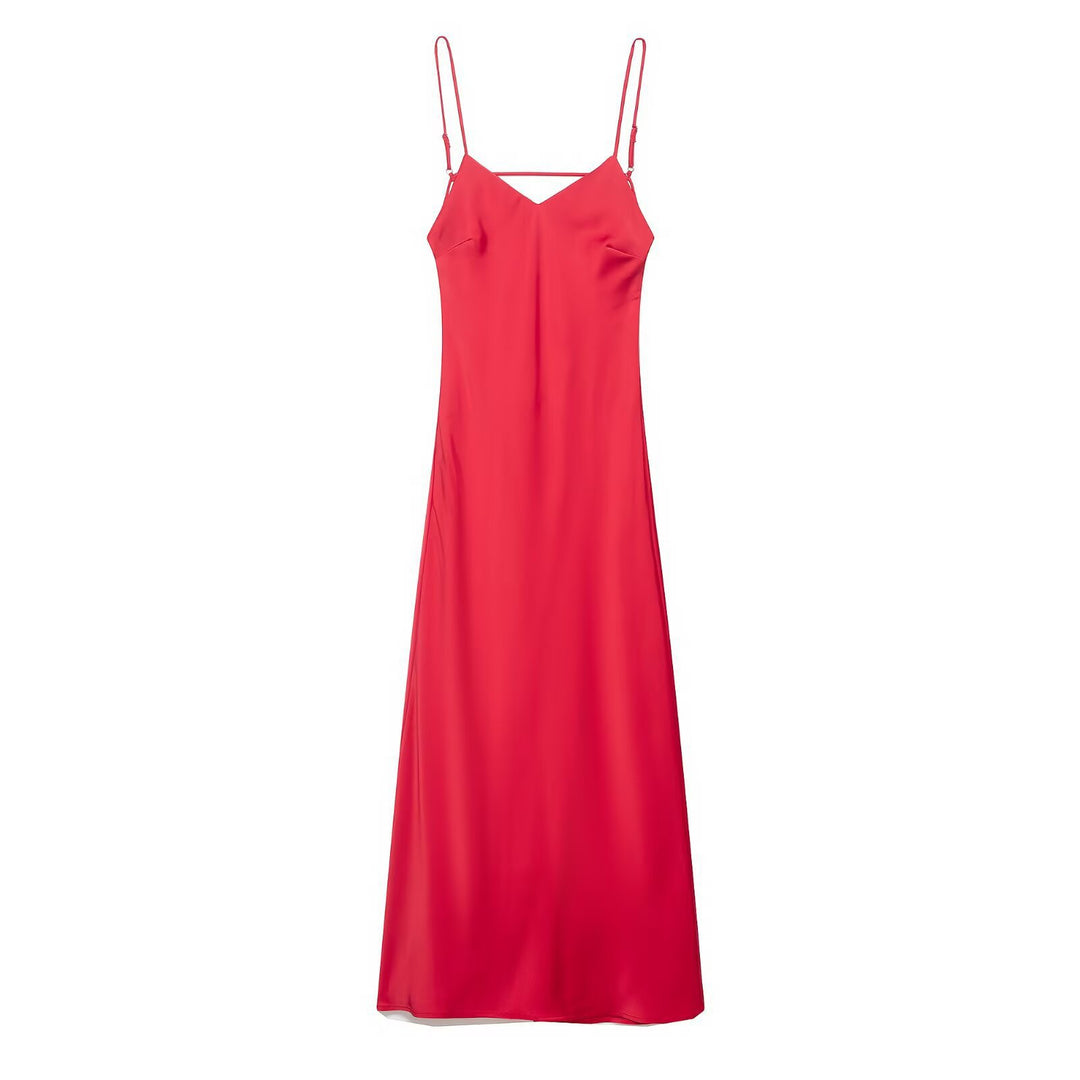 Damen Sommerliches Spaghettiträgerkleid mit schmeichelndem Schnitt und fließendem Stoff Echo Archiv