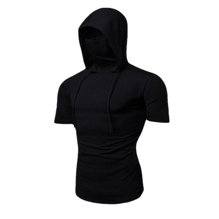 Herren Sportswear T-Shirt mit integriertem Mundschutz und bequemem Schnitt Echoarchiv