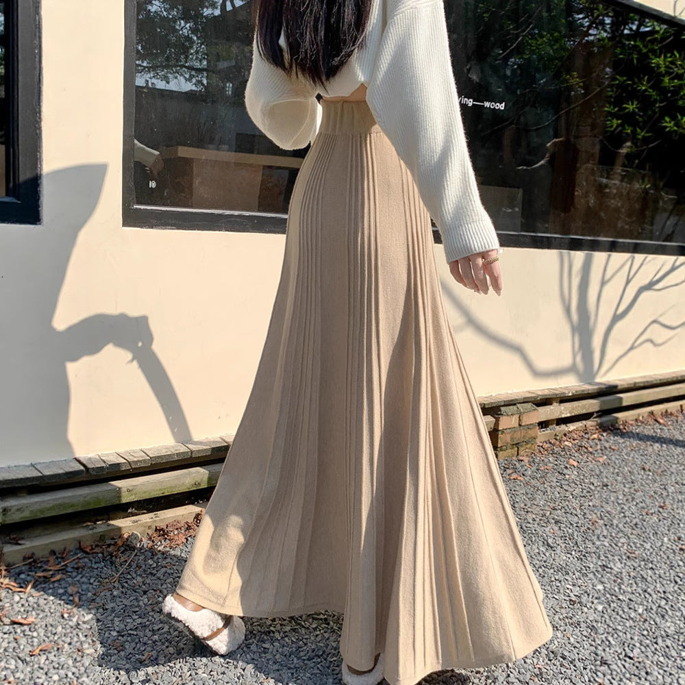 Damen Plissierter Maxirock mit hohem Bund Echo Archiv 1787632235