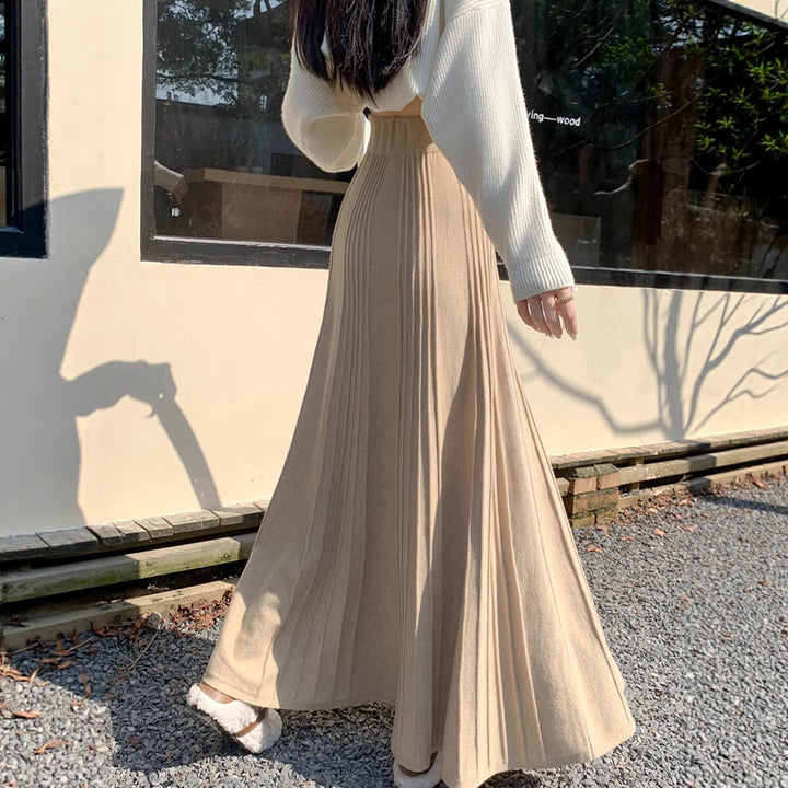 Damen Plissierter Maxirock mit hohem Bund Echo Archiv 1787632235
