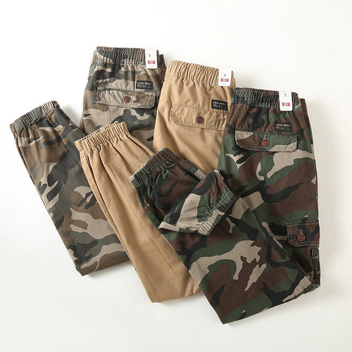 Herren Cargo-Joggerhose im Utility-Stil mit Tunnelzug, Knieverstärkung und elastischen Bündchen Echoarchiv