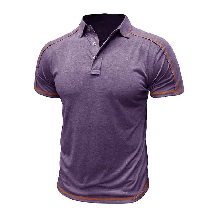 Herren Sportliches Poloshirt mit Kontrastnähten Echoarchiv