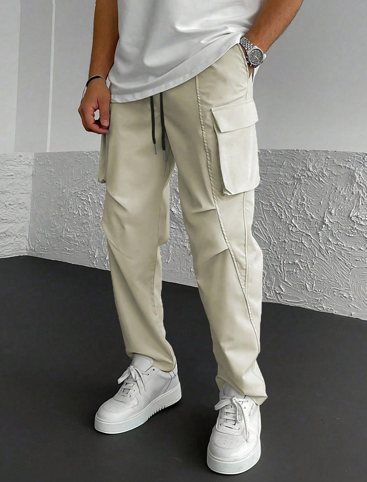 Herren Cargo-Hose mit multifunktionalen Taschen und elastischem Bund Echoarchiv