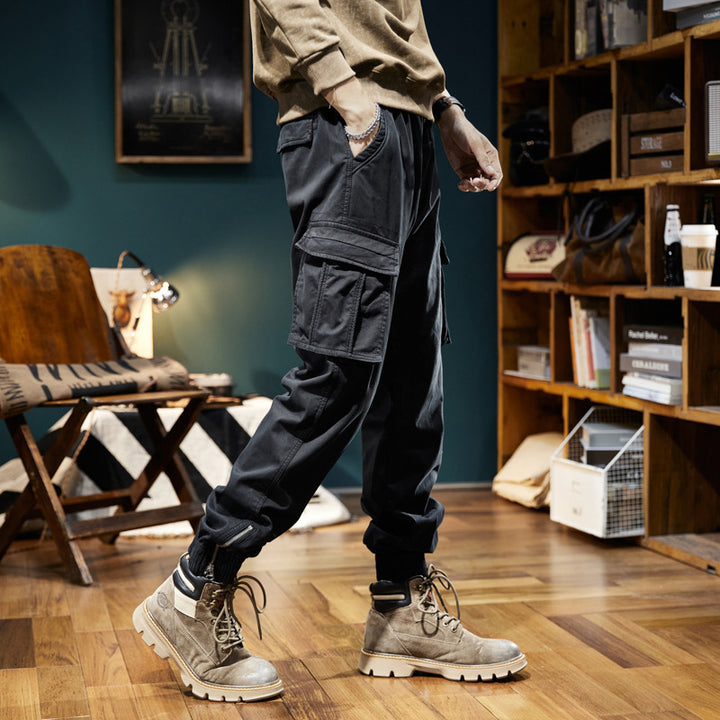 Herren Cargo-Joggerhose mit elastischem Bund, mehreren Utility-Taschen und gerippten Abschlüssen Echo Archiv