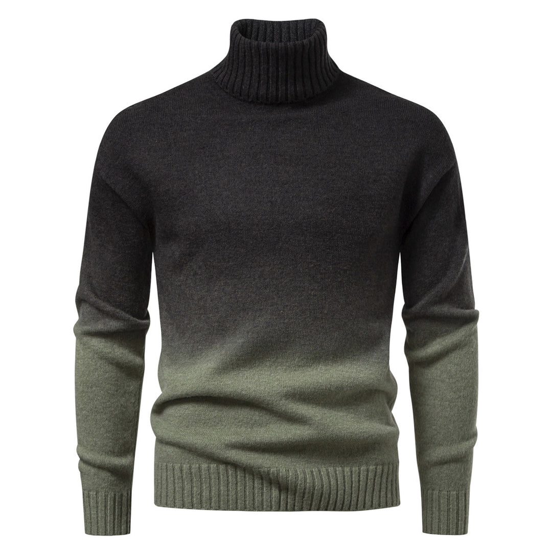 Herren Rollkragenpullover mit sanftem Farbverlauf und Feinstrick-Qualität Echo Archiv