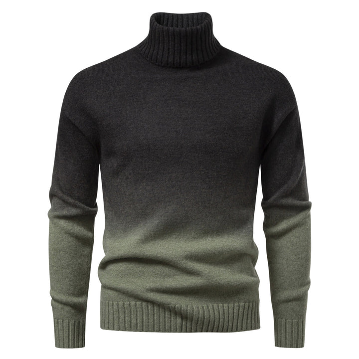 Herren Rollkragenpullover mit sanftem Farbverlauf und Feinstrick-Qualität Echo Archiv