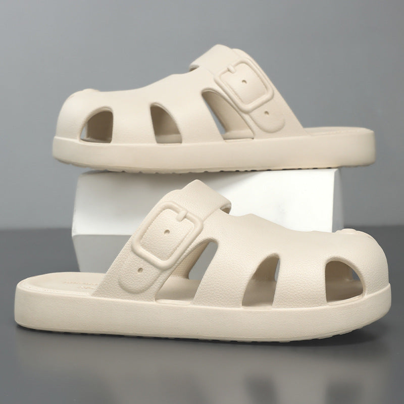 Damen nan geschlossene Sandalen-Pantolette mit ergonomischem Fußbett, verstellbarer Schnalle und rutschfester EVA-Laufsohle Echo Archiv