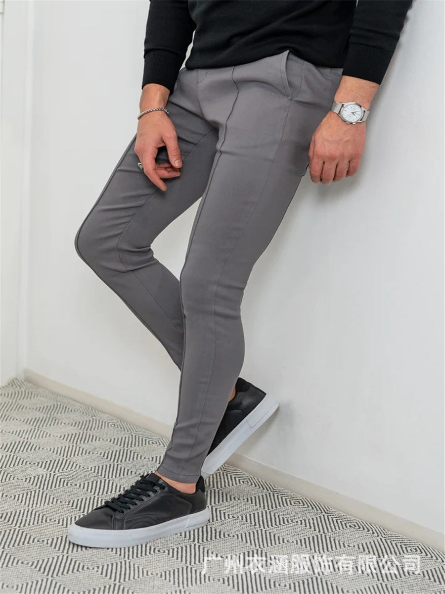 Herren Slim-Fit Anzughose mit eleganten Details Echoarchiv