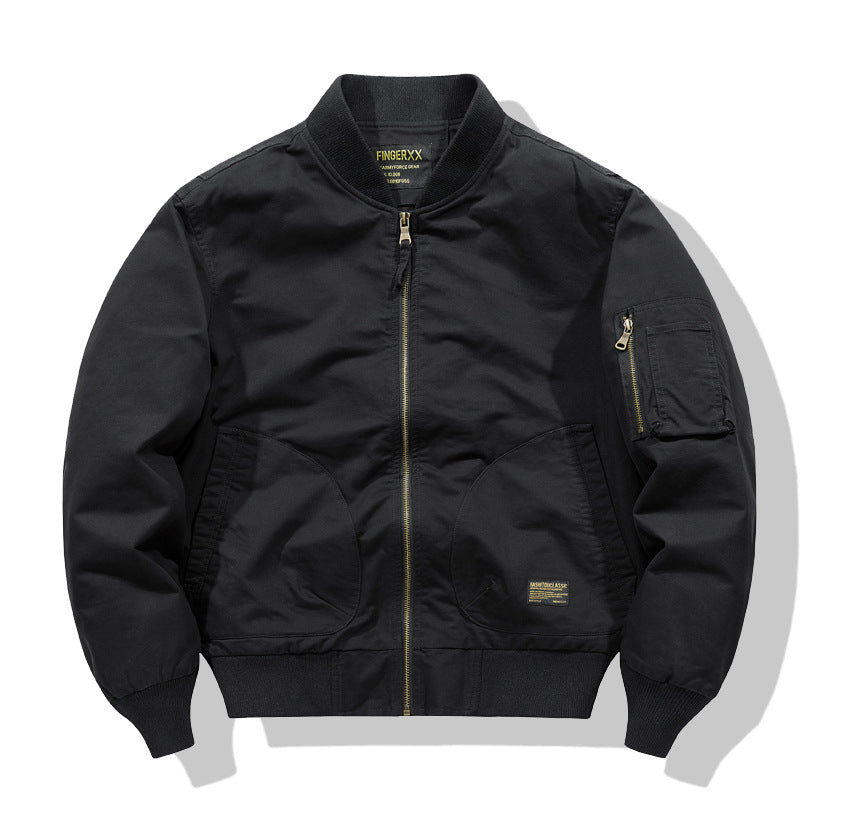Herren  Heavyweight Baumwoll-Twill Bomberjacke mit gerundeter Tasche und Utility-Ärmeltasche mit Reißverschluss Echo Archiv