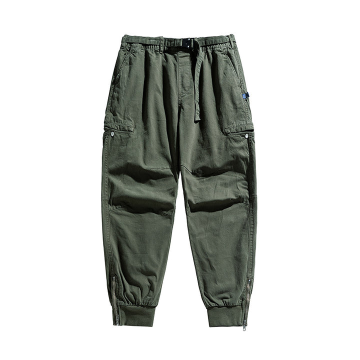 Herren Utility‑Cargo‑Jogginghose mit elastischem Bund, Gürtelschlaufe und Beinreißverschluss Echo Archiv