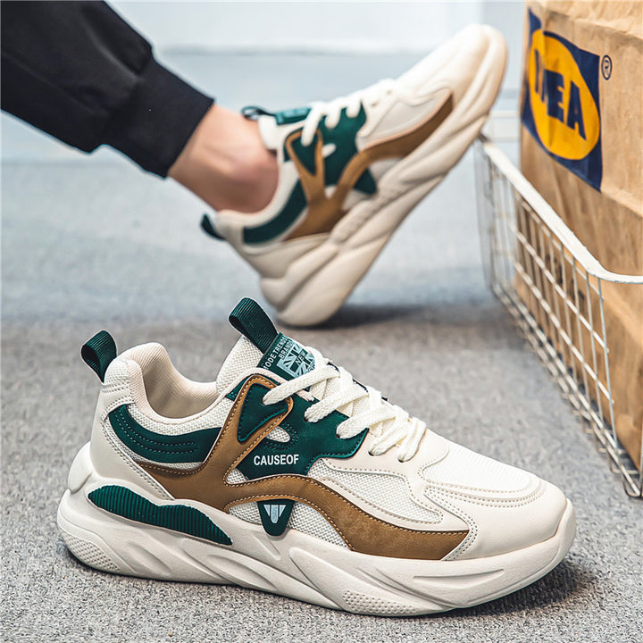 Herren Retro-Performance Street‑Sneaker mit mehrschichtiger Sohlentechnik und atmungsaktivem Mesh Echoarchiv