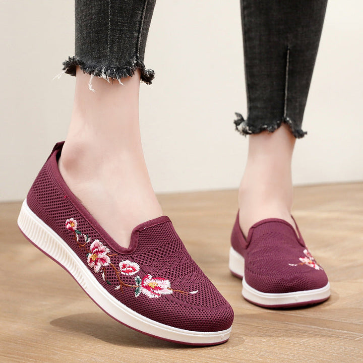 Damen Slip-On Sneaker mit floralem Stickmuster Echo Archiv