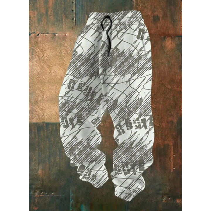 Damen Bequeme Freizeithose mit kreativem Druck Echoarchiv