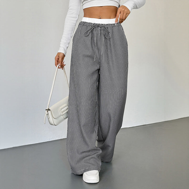 Damen Lässige und elegante Streifenhose Echo Archiv