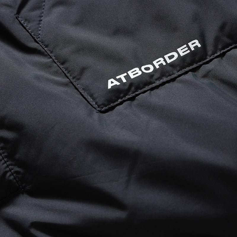 Unisex Wattierter Kapuzenpullover-Anorak mit halbem Reißverschluss, Kängurutasche und Kordelzug Echo Archiv