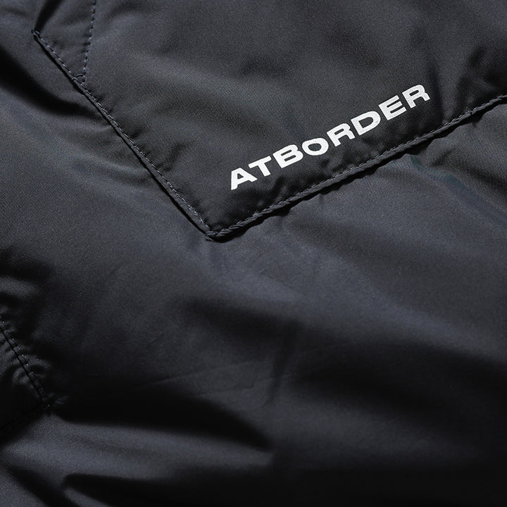 Unisex Wattierter Kapuzenpullover-Anorak mit halbem Reißverschluss, Kängurutasche und Kordelzug Echo Archiv