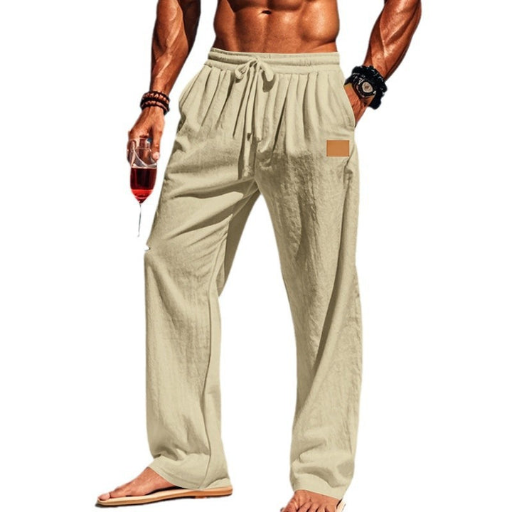 Herren Leichte Sommerhose mit elastischem Bund und seitlichen Taschen Echoarchiv