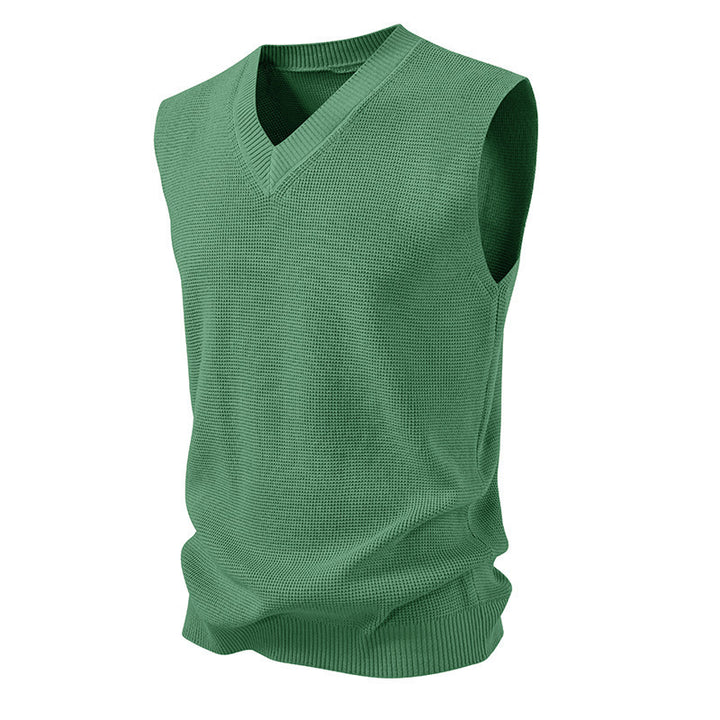 Herren ärmelloser Pullover im strukturierten Design Echoarchiv