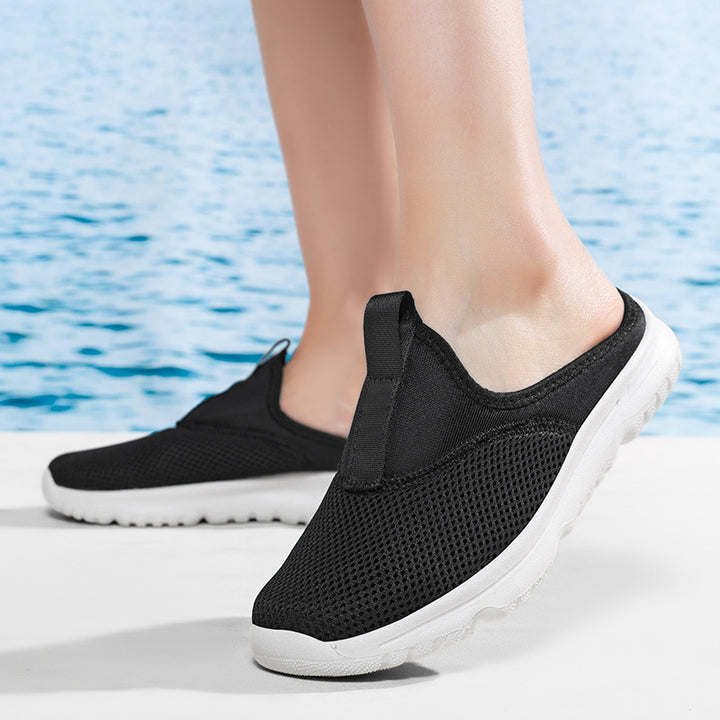 Damen nan leichte Schnelltrocknende Strand- und Pool-Slipper aus atmungsaktivem Wabenmesh mit flexibler profilierter Leichtsohle Echo Archiv