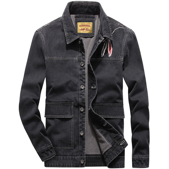 Herren Jeansjacke mit aufgesetzten Taschen und Used-Effekten Echo Archiv