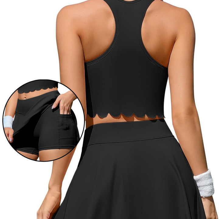 Damen Sportliches Tennis-Set mit modischem Saum Echo Archiv