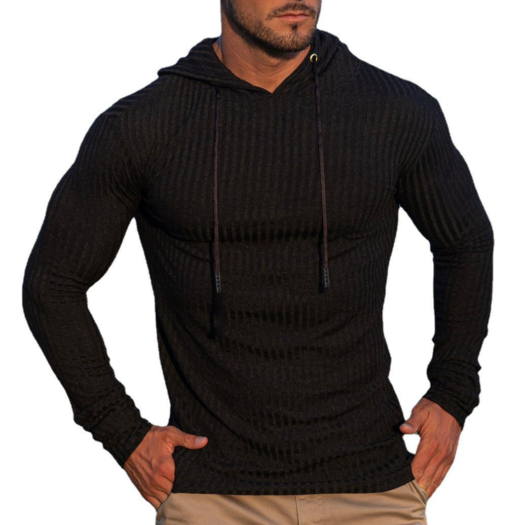 Herren Kapuzenpullover mit trendigem Rippdesign Echoarchiv