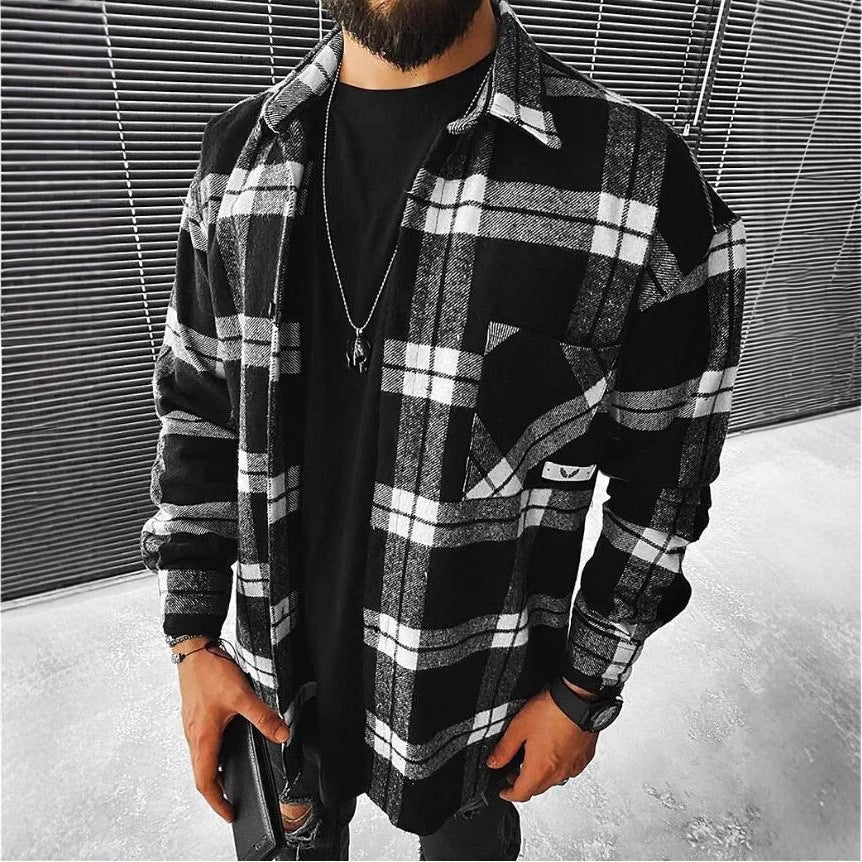 Herren Karomuster Hemdjacke Echoarchiv
