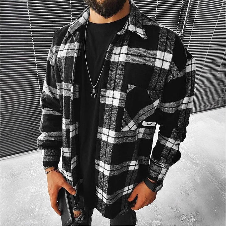 Herren Karomuster Hemdjacke Echoarchiv