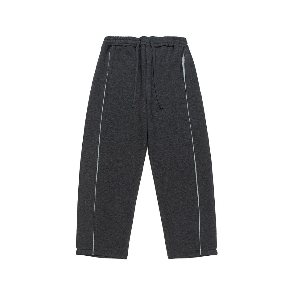 Damen Relaxed-Fit Culotte-Sweathose mit hohem Gummibund und Kontrastpaspel Echoarchiv