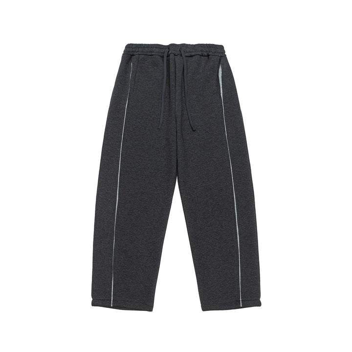 Damen Relaxed-Fit Culotte-Sweathose mit hohem Gummibund und Kontrastpaspel Echoarchiv