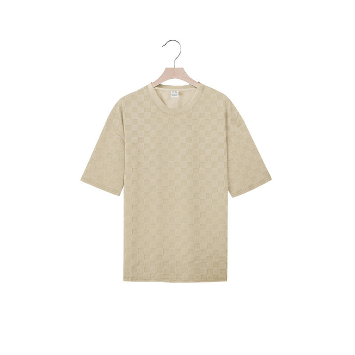Herren lässiges Kurzarmshirt aus strukturierter Baumwolle Echoarchiv