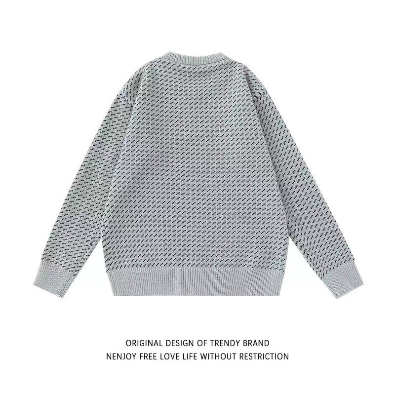 Damen Modischer Grobstrickpullover mit kreativem Muster Echoarchiv