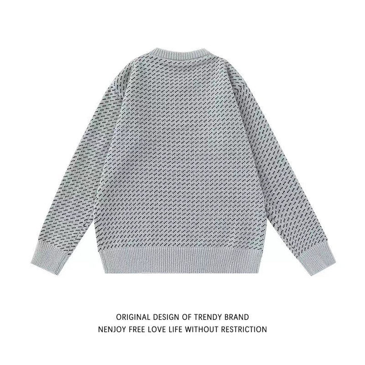 Damen Modischer Grobstrickpullover mit kreativem Muster Echoarchiv
