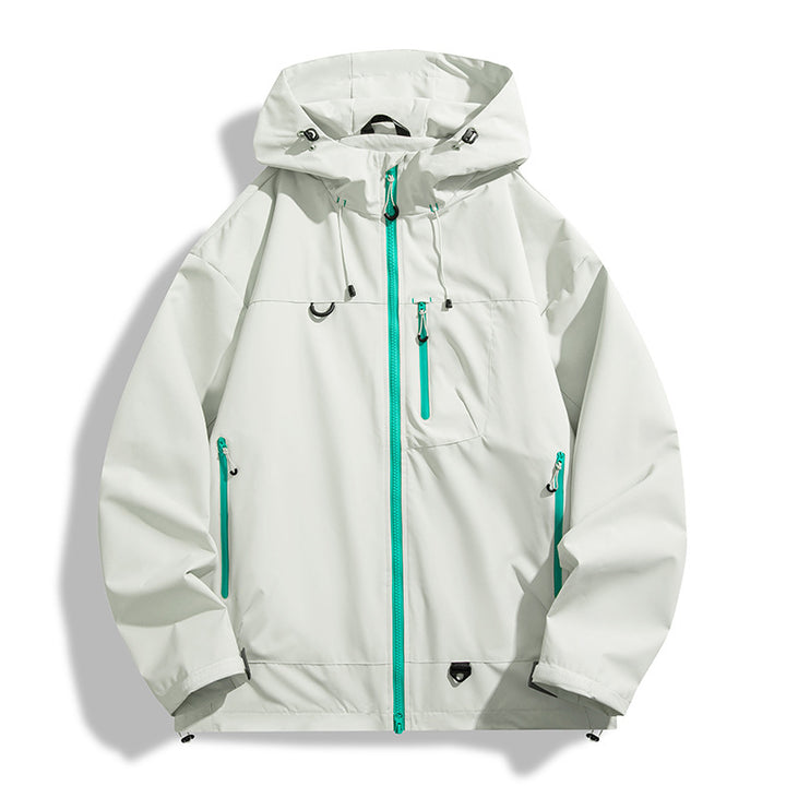 Herren wasserdichte Outdoor-Jacke mit Kapuze und atmungsaktiven Einsätzen Echoarchiv