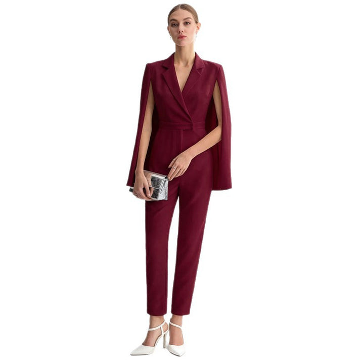 Damen Eleganter Jumpsuit mit Cape-Detail Echo Archiv