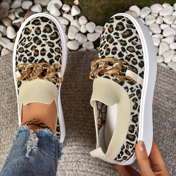 Damen Modische Slip-On Sneakers mit elegantem Ketten-Detail Echo Archiv