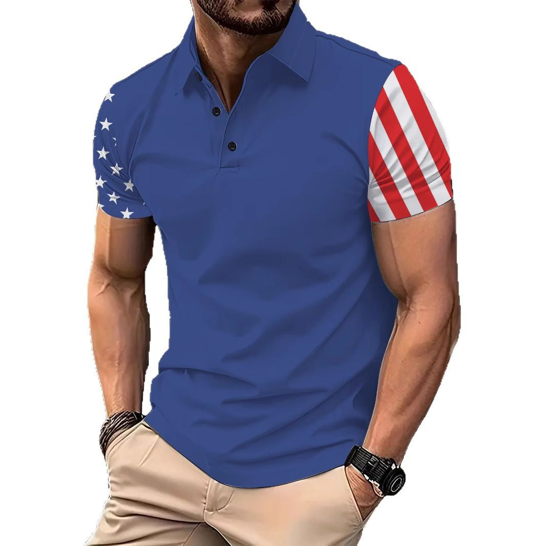 Herren Polohemd mit kreativem Grafikdesign und stilvollen Akzenten Echoarchiv