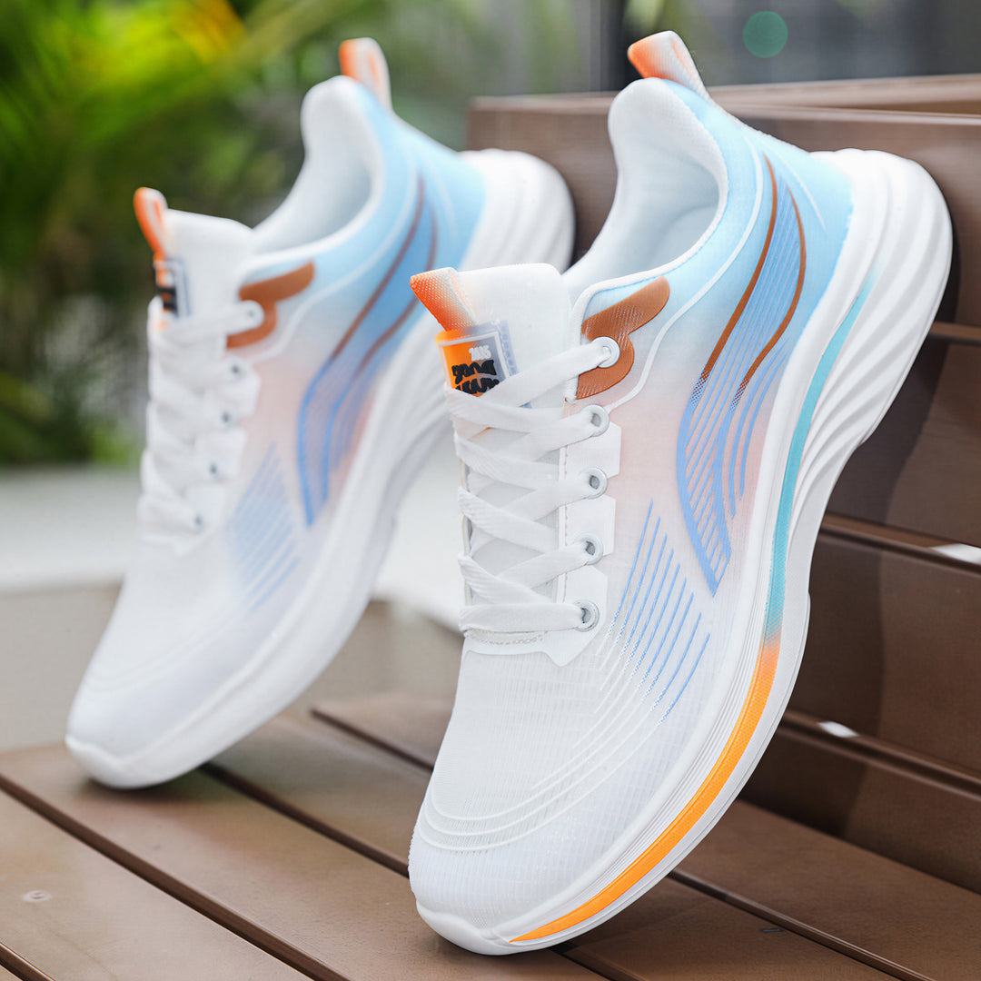 Unisex nan leichtgewichtiger Komfort-Running-Sneaker mit nahtlosem Mesh-Obermaterial, gepolstertem Fersenkragen und stoßabsorbierender Wellen-EVA-Sohle Echo Archiv