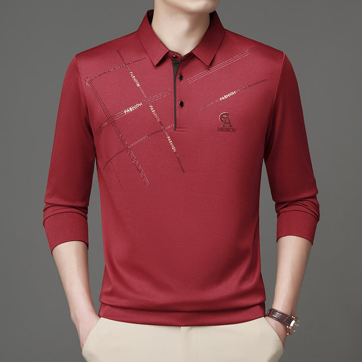 Herren Poloshirt mit stylischem Grafikdruck und hochwertigem Funktionsmaterial Echoarchiv