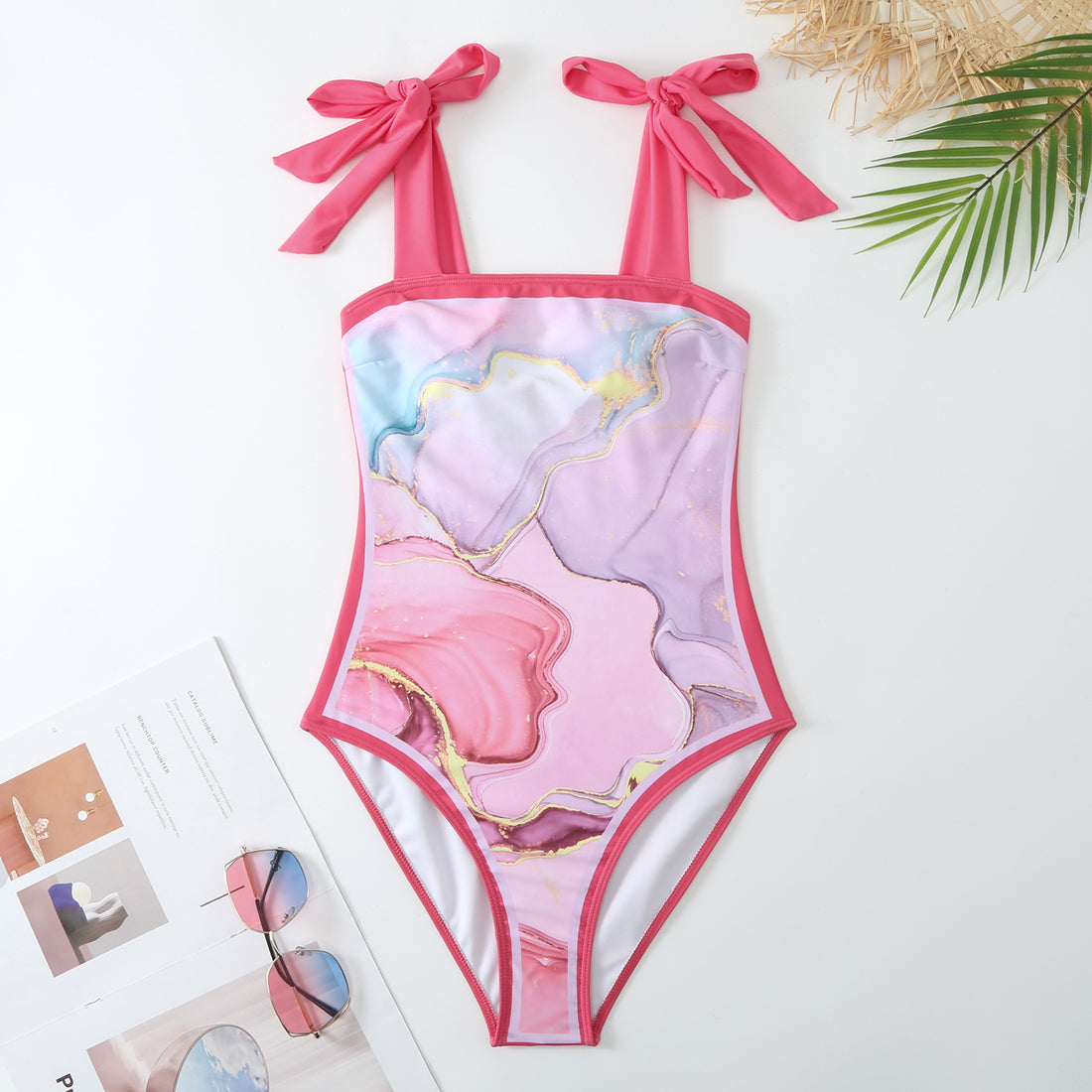 Damen Wickelrock mit künstlerischem Design und elastischem Bund – Rosévia