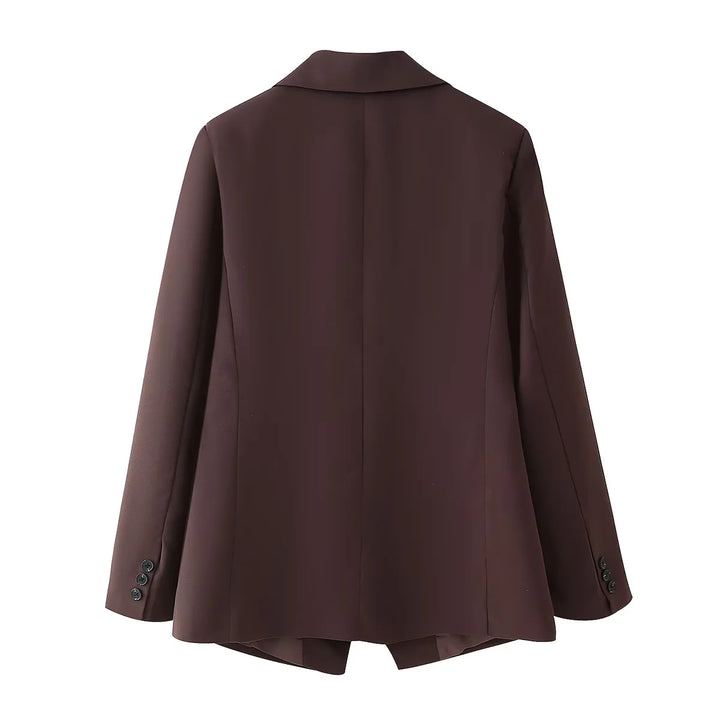 Damen nan oversized Longblazer mit kastigem Schnitt Reverskragen und verdeckter Brustpaspel Echo Archiv