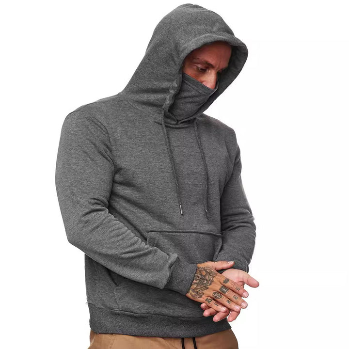 Herren Kapuzenpullover mit multifunktionalem Kragen Echoarchiv