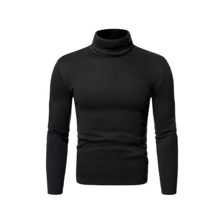 Herren Rollkragenpullover aus weichem Baumwollmix mit körperbetontem Schnitt Echoarchiv