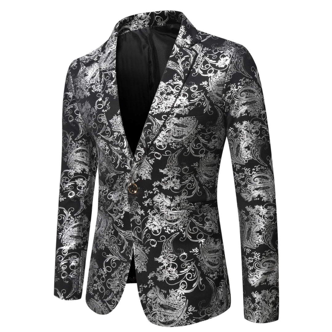 Herren Jacquard-Sakko im Smokingstil mit Schalkragen und einreihiger Knopfleiste Echo Archiv