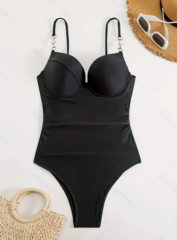 Damen Einteiler Badeanzug mit elegantem Push-Up-Bustier Echo Archiv