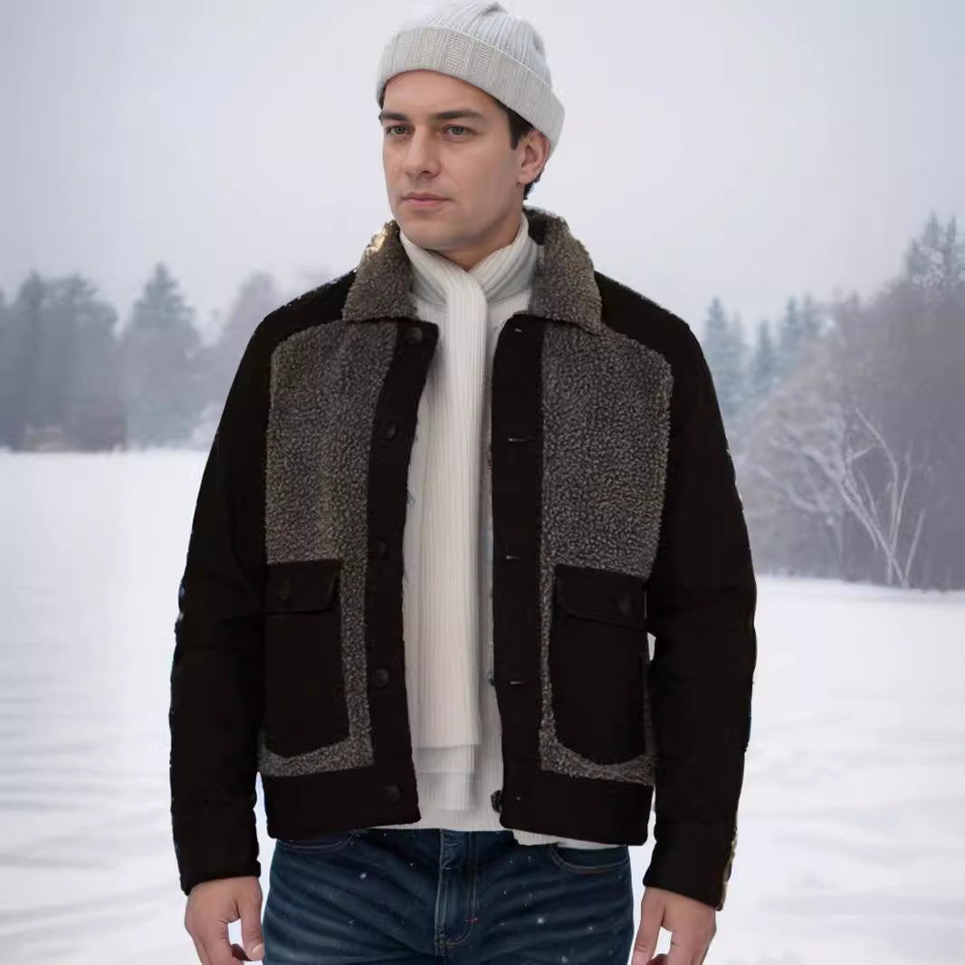 Herren warme Fleecejacke mit praktischen Taschen und weichem Kragen Echoarchiv