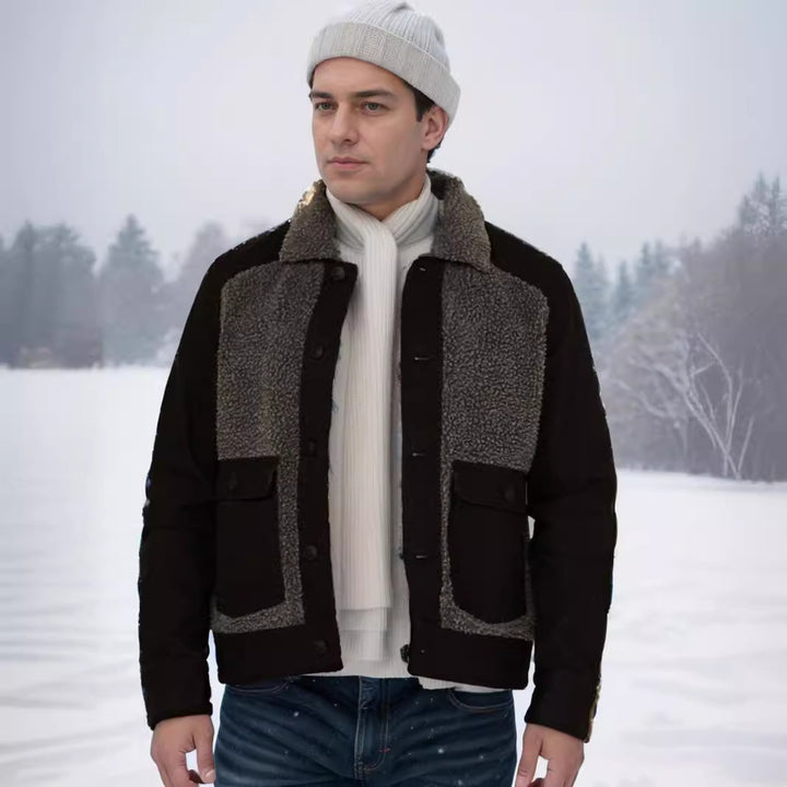 Herren warme Fleecejacke mit praktischen Taschen und weichem Kragen Echoarchiv