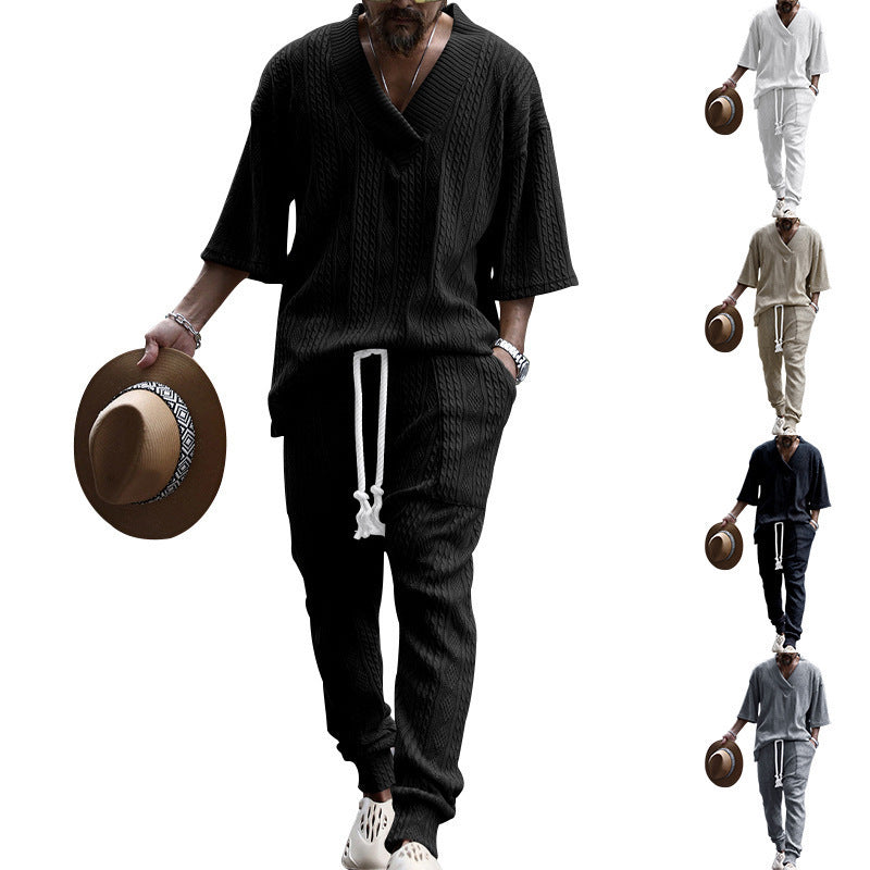 Herren Lässige Strick-Jogginghose mit innovativem Design Echoarchiv