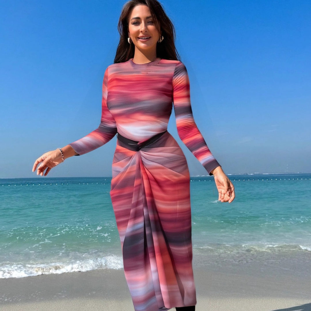 Damen eleganter Strandanzug mit Wickeloptik Echo Archiv